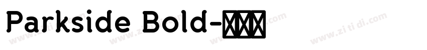 Parkside Bold字体转换 Parkside Bold字体转换